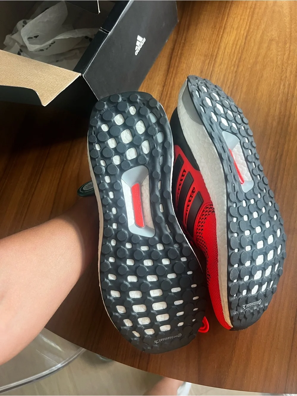 adidas Orange and Black Athletic Running Shoes